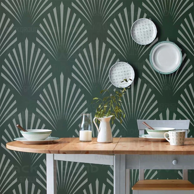 Floral Trellis Wallpaper Wall Stencil Paint Large Vinatge Wall