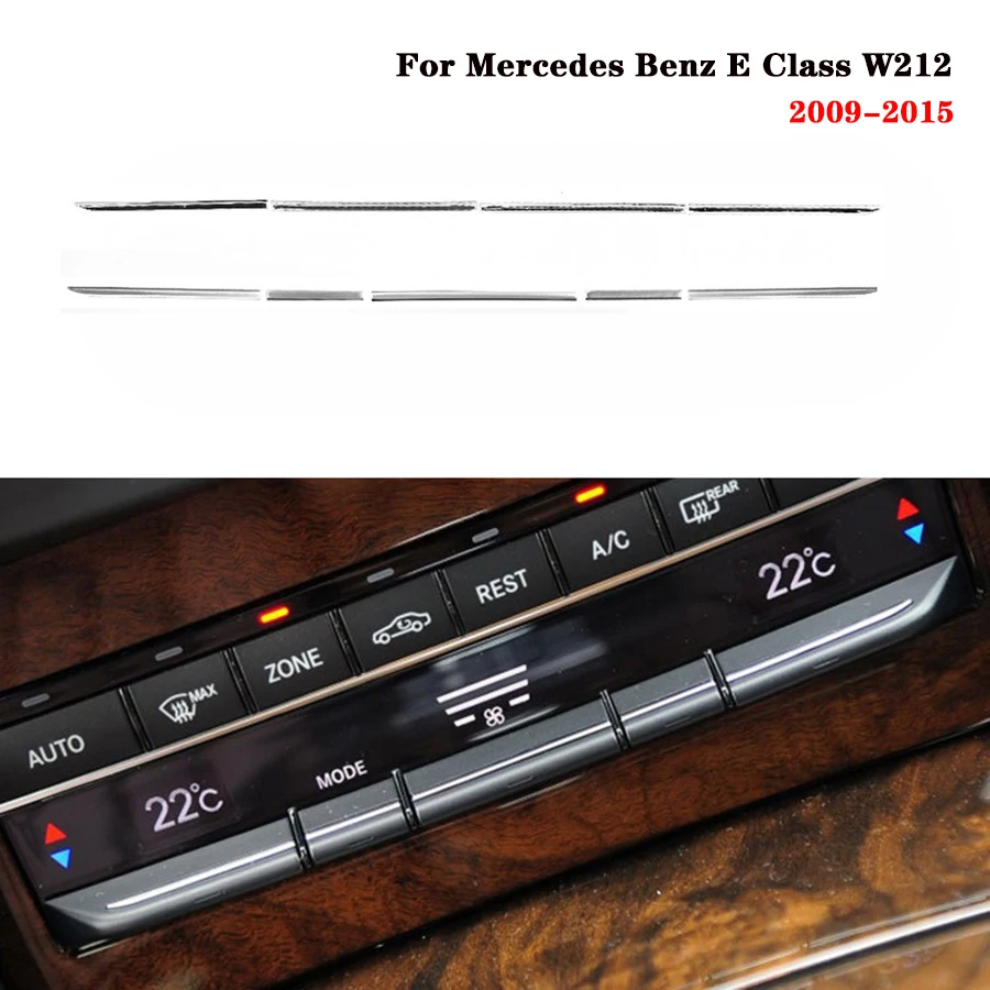 

Car Interior Console Air Conditioning Buttons Decoration Trim Accessories For Mercedes Benz E Class W212 09-15 Light Matte