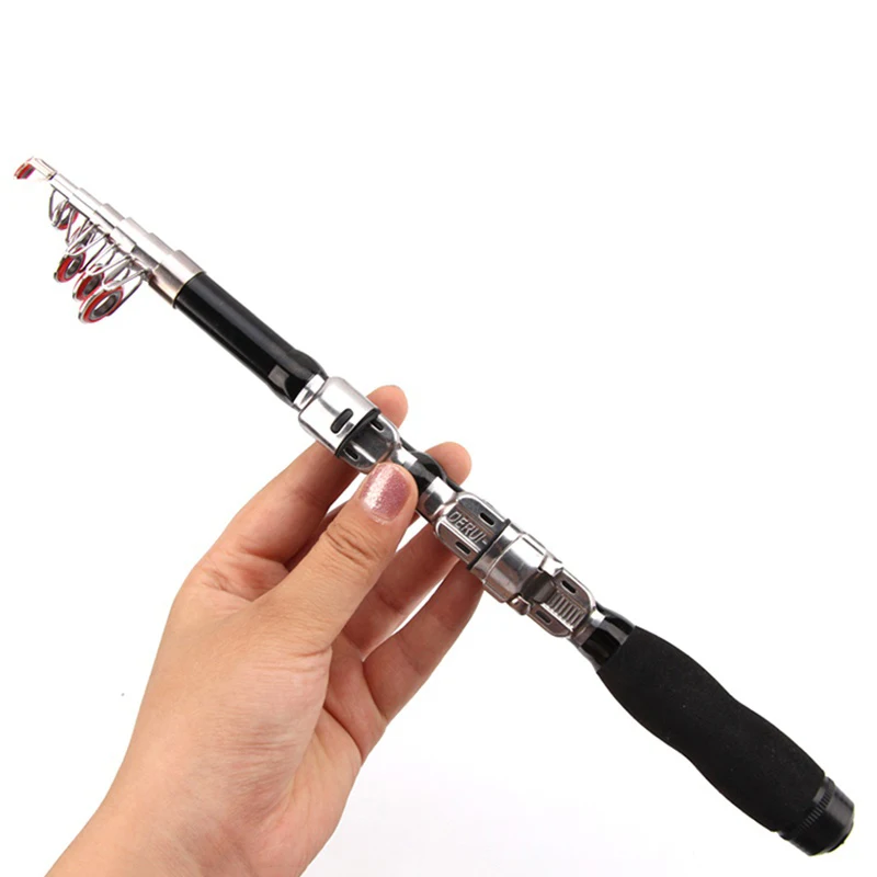 1.0M 1.2M 1.5M 1.7M 1.9M 2.1M 2.3M Portable Telescopic Fishing Rod Glass Fiber Fishing Pole Travel Sea Fishing Spinning Rod
