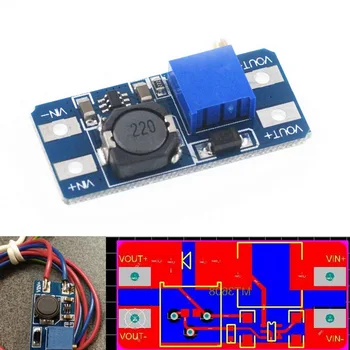 

DC-DC SX1308 Step-UP Adjustable Power Module DC DC Step Up Boost Converter Adjust Power Supply 2-24V to 2-28V 2A Diy Kit