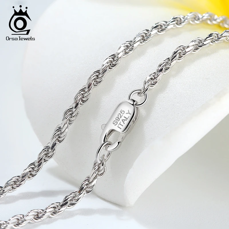 Orsa Jewels Diamond-cut Rope Chain 
