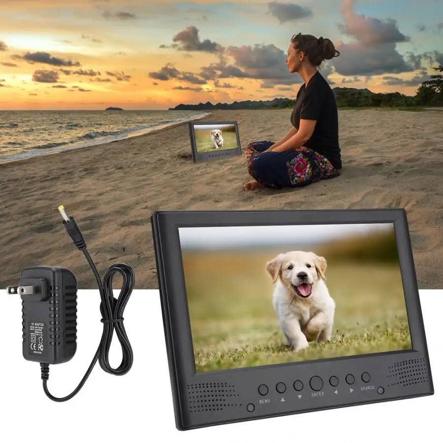 Для LEADSTAR 9-дюймовый DVB-T/T2 спереди колонки цифровой ТВ с разъемом для наушников 110-220 В, штепсельная вилка стандарта США ТВ Didital