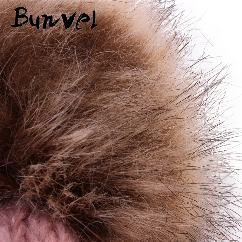 Bunvel Mommy and me, повседневные шапочки для мамы, маленьких девочек и мальчиков, теплая вязаная зимняя шапка, модная детская шапка, подходящая 35