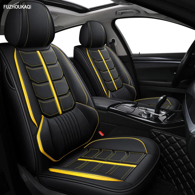 Передние и задние кожаные чехлы для автомобильных сидений для lada granta renault logan peugeot 206 geely emgrand ec7 ssangyong kyron, защита автомобильных сидений