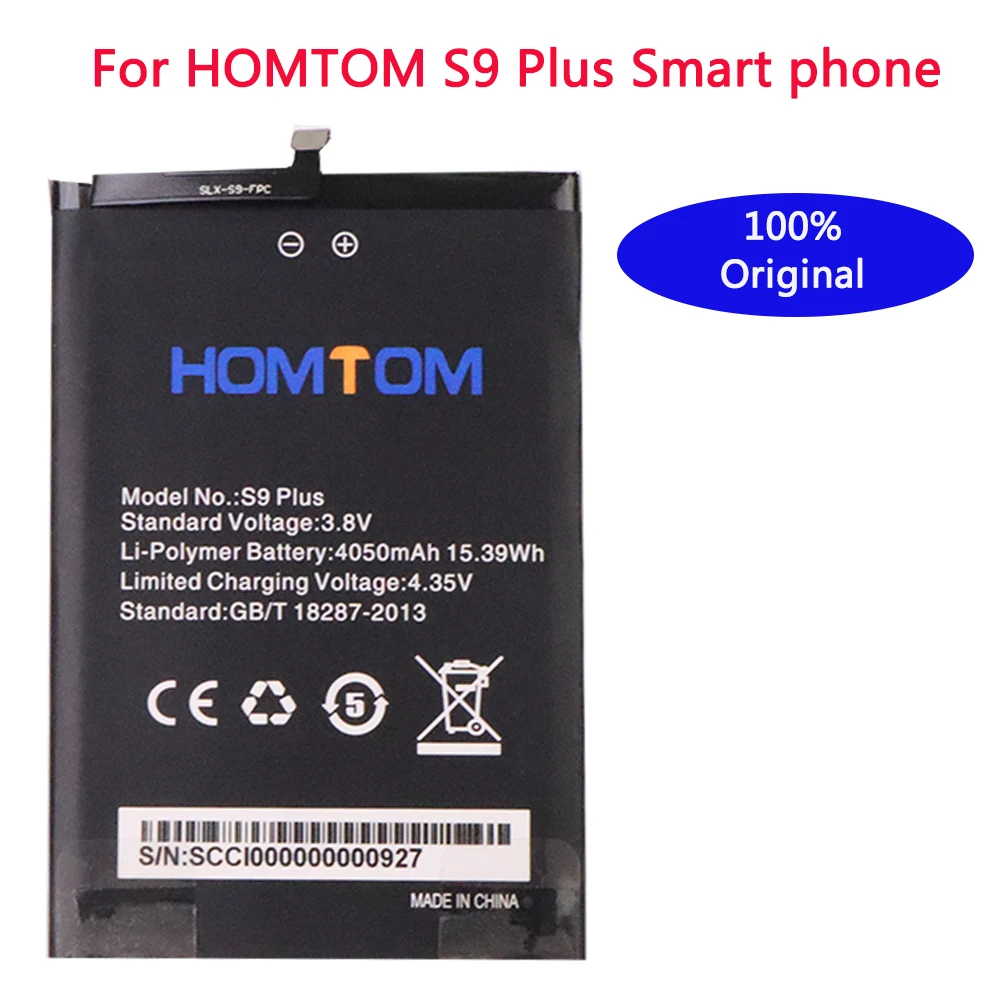 

100% New High Quality Original homtom S9 Plus Battery 4050 mAh for HOMTOM S9 Plus Smart Phone