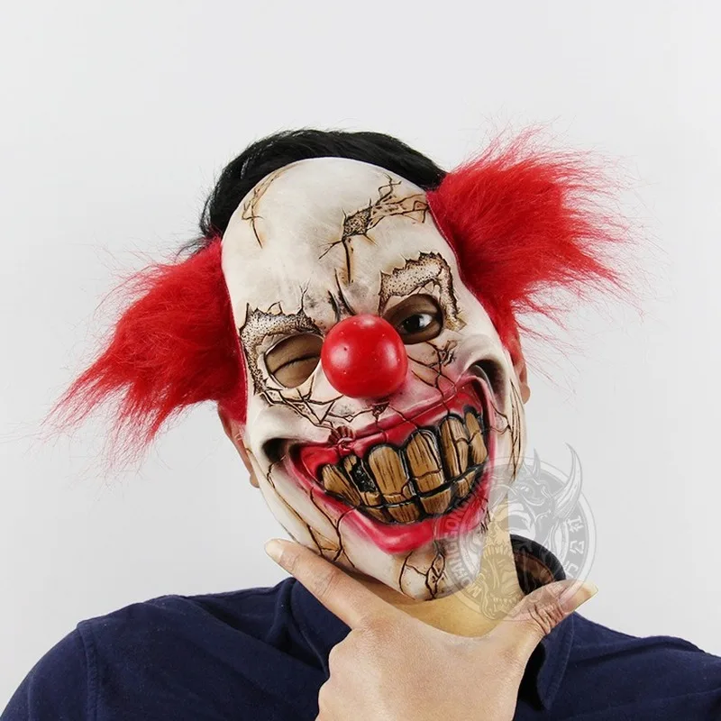 Horror Ghost Face Clown Halloween Christmas Engaged Bar Dance Party Props Strange Latex Scary Mask 1 Horror Ghost Face Clown Halloween Christmas Engaged Bar Dance Party Props Strange Latex Scary Mask 4