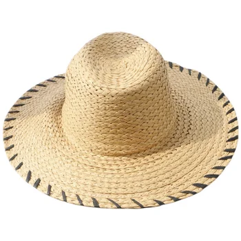 

Wide Brim Lifeguard Hat Straw Beach Sun Summer Surf Safari Gardening Upf Hat Khaki