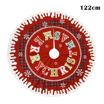 

Durable Fabric Cartoon Printed Christmas Tree Skirt Xmas Tree Decoration Home XHC88