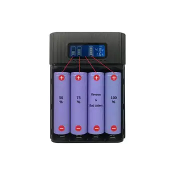 

New 4 X 18650 DIY LCD Display Battery Bank Portable Battery Shell Box Case Anti-slip Digital Power Bank Battery Storage Cases