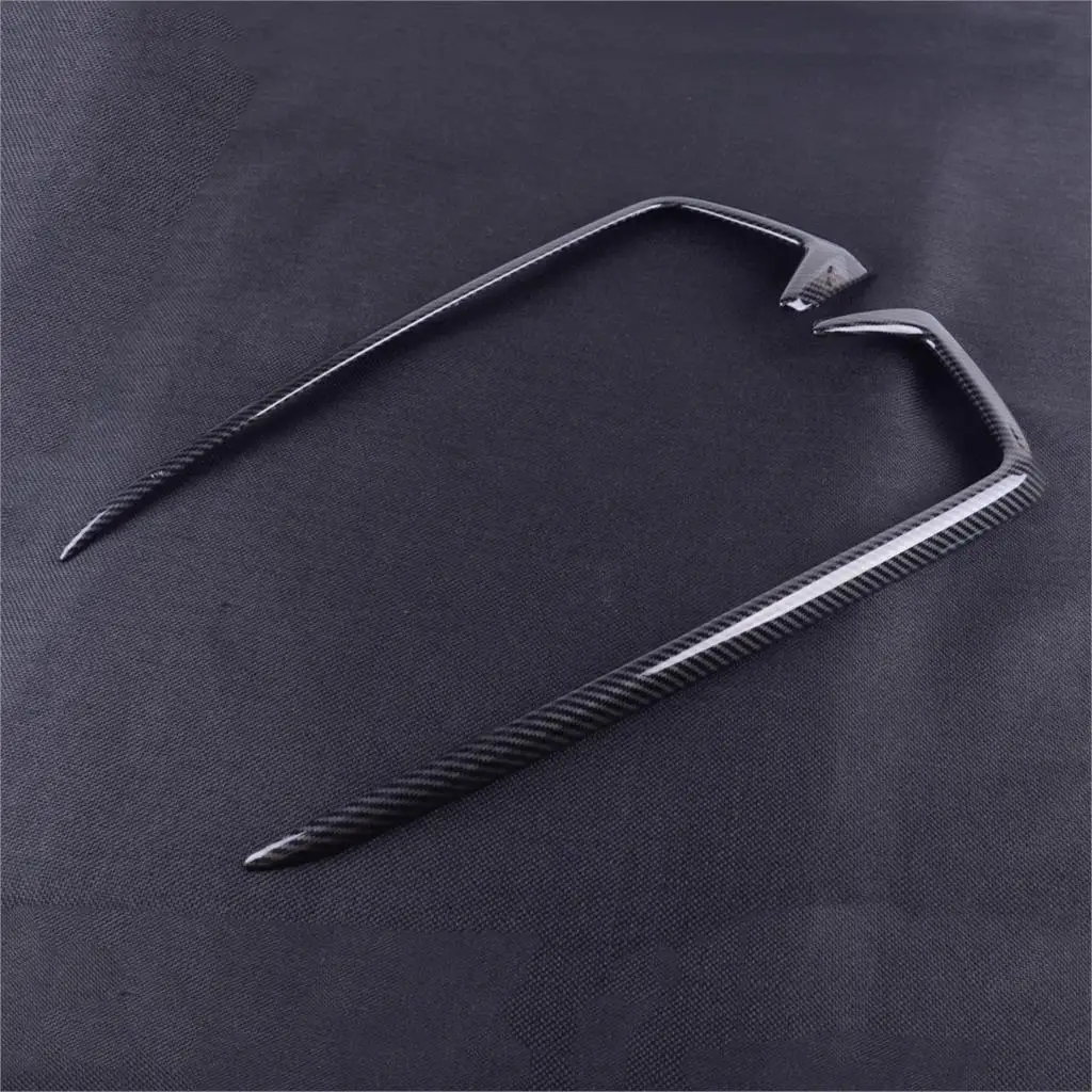 

DWCX 2PCS Carbon Fiber Texture Style Exterior Front Fog Light Lamp Hood Eyebrow Cover Frame Trim Fit for Honda Civic 2019 2020