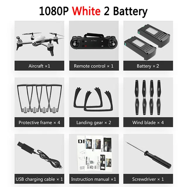 VODOOL SG106 Радиоуправляемый Дрон WiFi FPV оптический поток 4K 1080P 720P HD Двойная камера Радиоуправляемый квадрокоптер в реальном времени воздушный видео самолет игрушки для детей - Цвет: 1080P White 2Battery