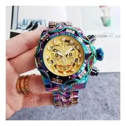 INVICTA Reloj de pulsera informal para hombre, cronógrafo de cuarzo de lujo, de alta calidad, con esfera grande, para parejas, Original de fábrica