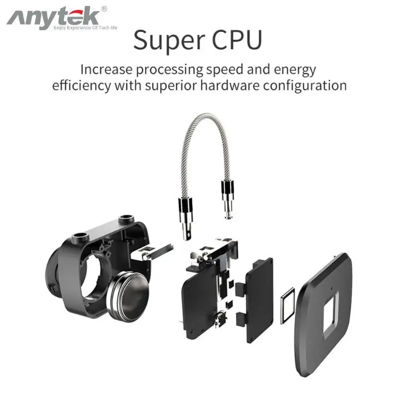Anytek L13 Умный Замок без ключа с защитой от кражи и отпечатков пальцев, защитный замок для двери, чехол для багажа