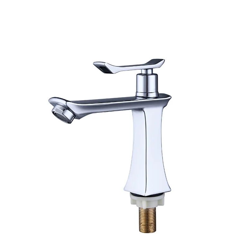 

Wholesale Wash Basin Faucet Quick Opening Ingle Handle Faucet with Cold Basin Taiwan Cold Tap Nanan Sanitary Ware