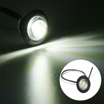 

Car LED Lights White 12/24V 1'' Round LED Bullet Button Side Clearance Marker Lamp 28*25mm Car Round Marker Lights