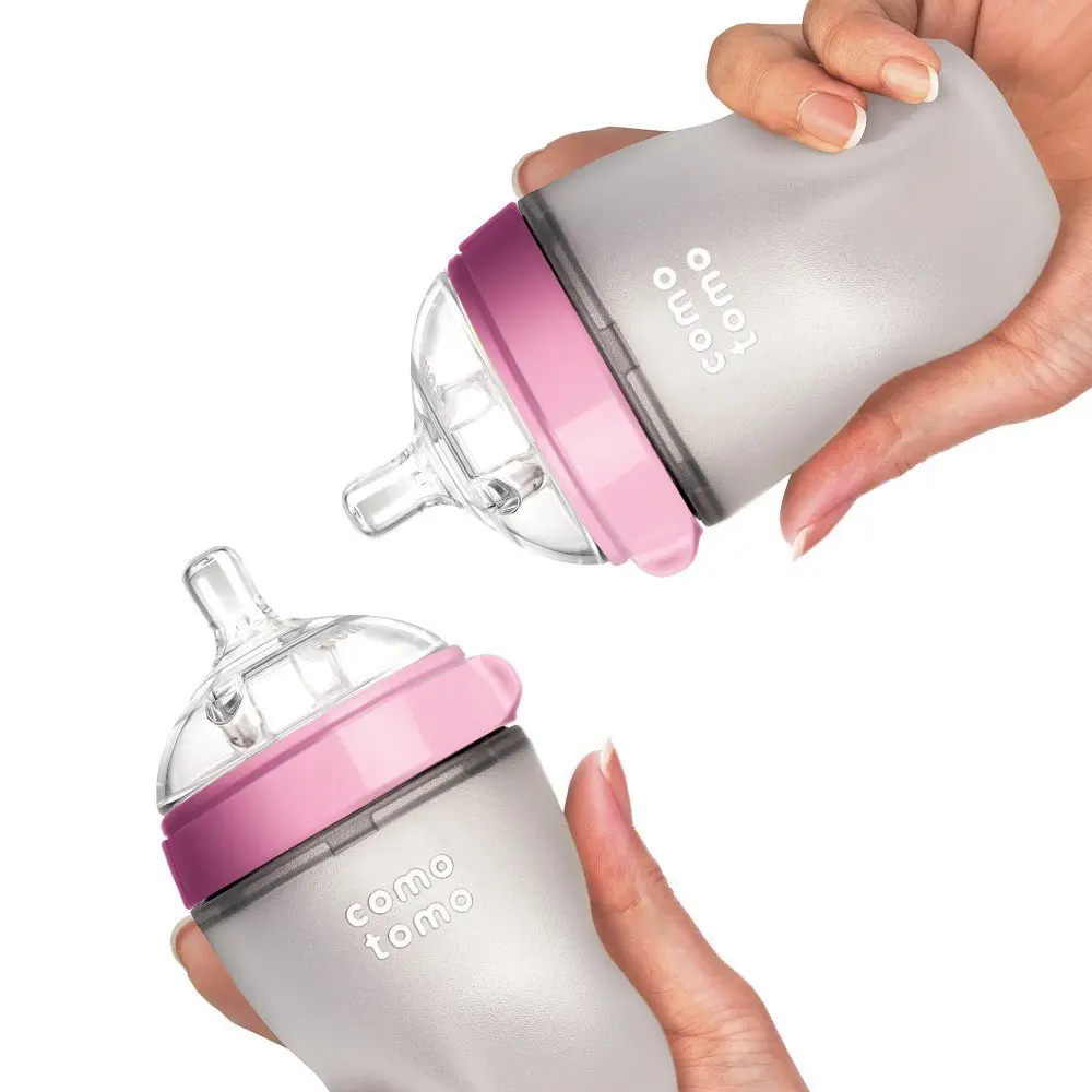 Силиконовая детская бутылка зеленый/розовый 5 унций и 8 унций детские бутылочки 2 шт пустая бутылочка BPA детей