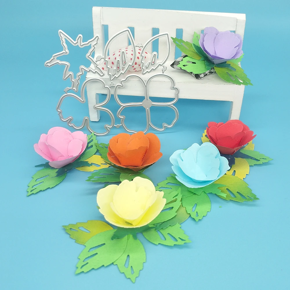 

Металлические пресс-формы для цветов с листьями, скрапбукинга, фоторамки, декора фотоальбома, «сделай сам», искусства ручной работы