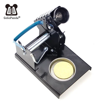 

High Quality Soldering Iron Support Stand Station Metal Base+ 1 Sponges Soldering Iron Cleaner