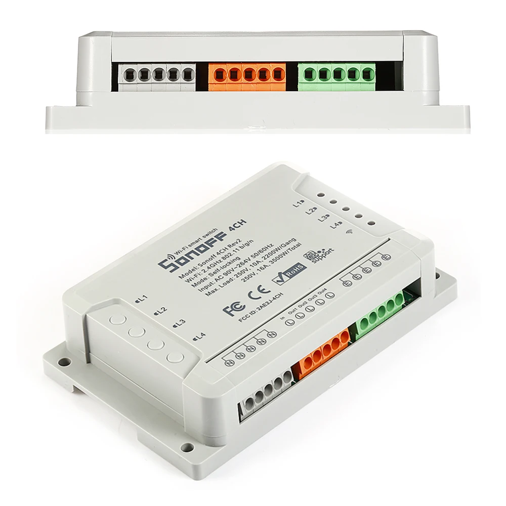SONOFF 4CH Rev2 4 канальный беспроводной WiFi смарт переключатель независимый пульт