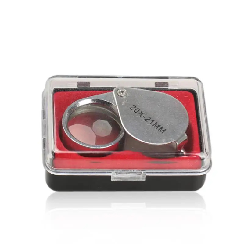 

20X-21 mm Loupe Magnifier Magnifying Triplet Jewelers Eye Glass Jewelry Diamond with Ultraviolet LED Light