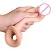 Super Soft Penis Extender Reusable Condoms Big Penis Sleeve Dick Cover Dildo Enlargement Male Cock Ring Adult Sex Toys For Men 1