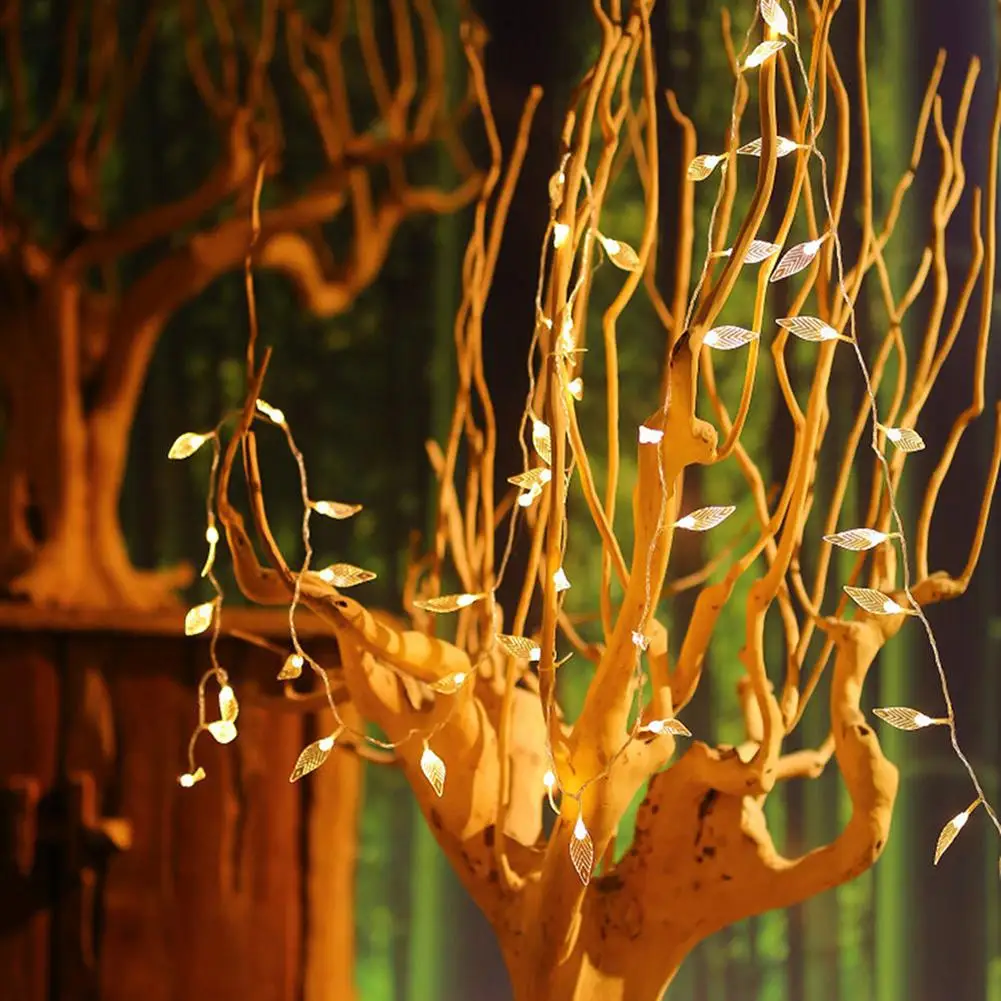 

150cm 20 Leaf Shape LED Lightnings Shiny Lamp Christmas Party Fairy Light Decor Party Festival Holiday DIY Decorations hot