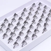Fashion 50pcs Adjustable Men's Ring Dragon-shaped Punk Retro Men's Domineering Animal Finger Ring Creative Gift Jewelry 1