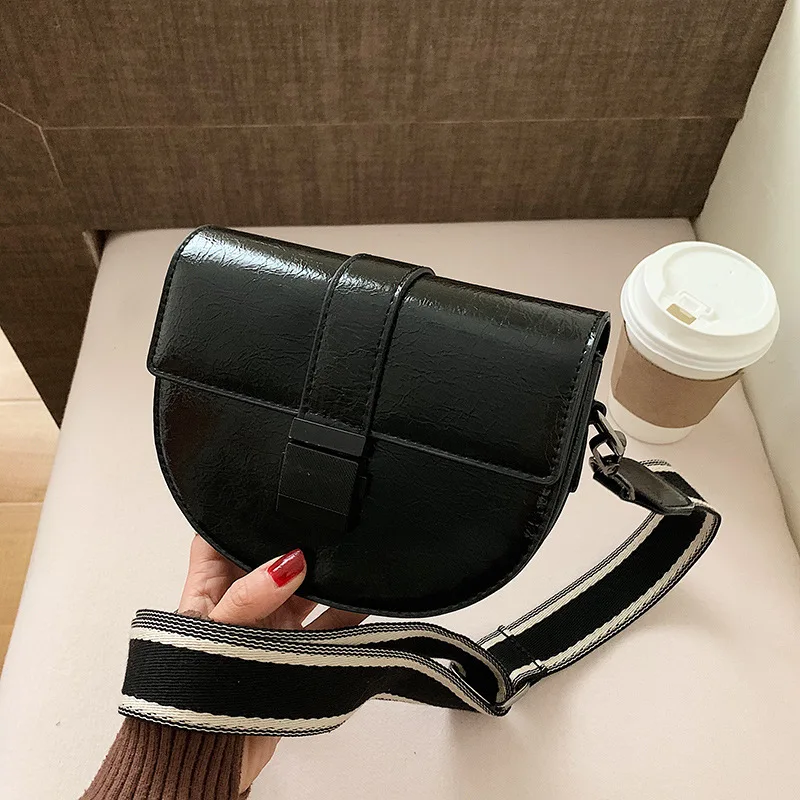 

Autumn And Winter New Arrival France Non-mainstream Bag 2019 Fashion Korean-style Western Style Wide-Strap Shoulder Bag Fashion