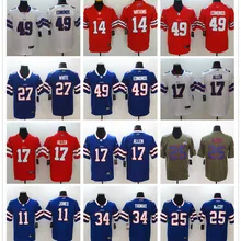 Мужские футбольные футболки Buffalo Tre'Davious White Tremaine Edmunds Josh Allen LeSean McCoy Jim Kelly