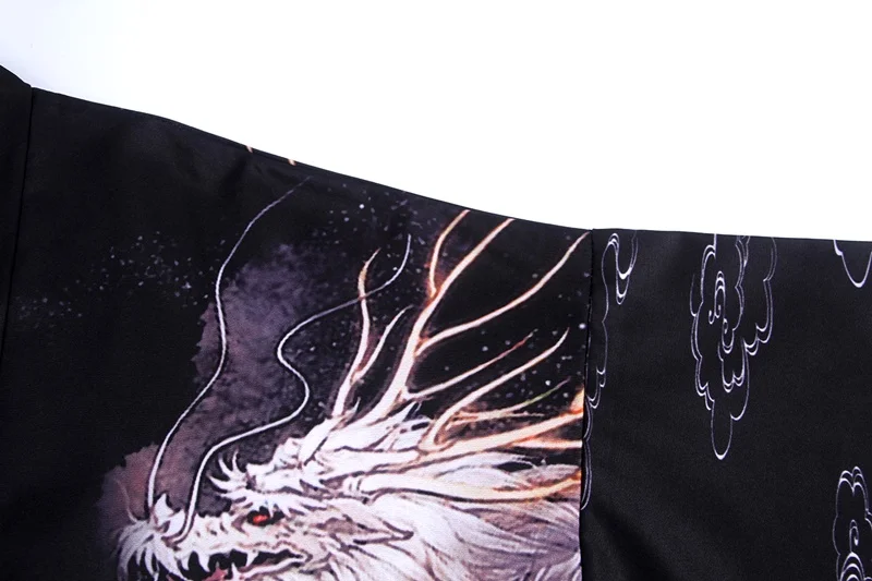 Japanese Kimono Cardigan Men Yukata Male Samurai Costume Clothing Kimono Jacket Mens Dragon Kimono Shirt Yukata Haori FF2306