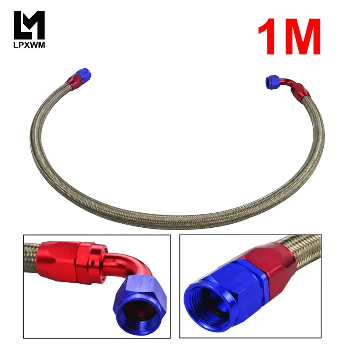 

LPXWM - 1METER AN10 STAINLESS STEEL BRAIDED Fuel Oil Line + STRAIGHT AN SWIVEL FITTING + 90 DEGREE AN SWIVEL FITTING LPXWM3701S