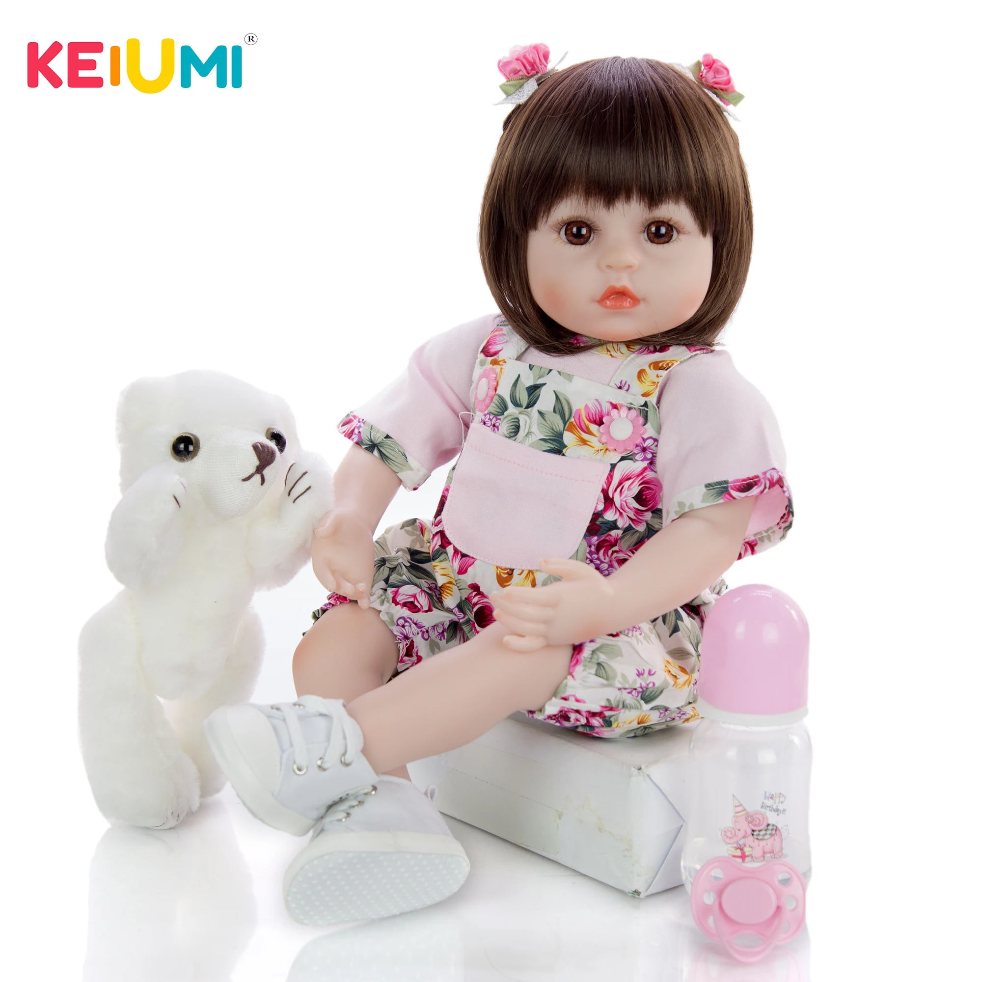 

KEIUMI Lifestyle Newborn Baby Reborn Dolls 48 cm Soft Silicone Vinyl Truly Reborn Boneca Menina Kids Playmate For Birthday Gifts