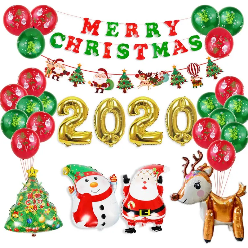 Huiran Рождественское украшение для дома Navidad Новогоднее украшение для рождественской вечеринки посуда Счастливого Рождества баннер очки