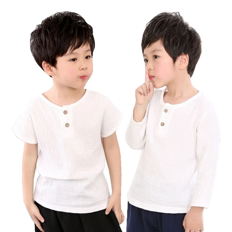 Best Offers Children Clothing T-Shirts Toddler Baby-Boy-Girl Kids Cotton Summer Autumn Linen 80-130cm-Height OLVWJQln