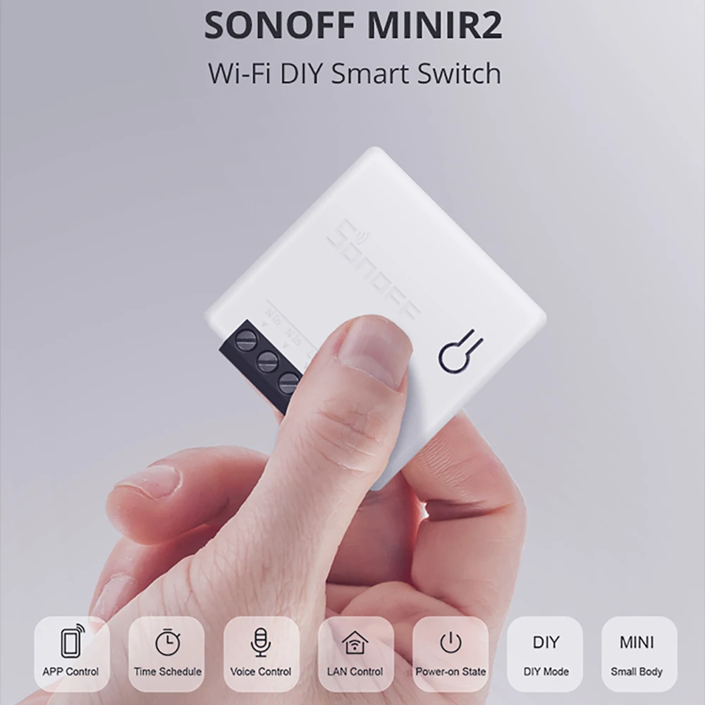 Интеллектуальный выключатель света SONOFF MINI2 переключатель Wi Fi Поддержка APP/LAN