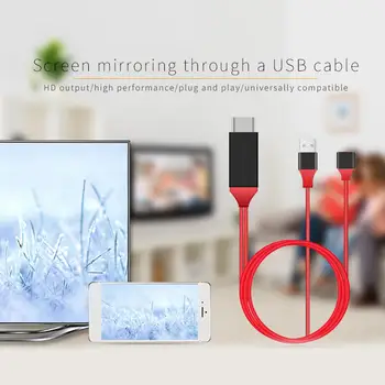 

1M TV Cable USB to HDMI Adapter Micro USB to HDMI 1080P HD TV Cable Adapters for Samsung Galaxy S7 / S8 / S8 Plus