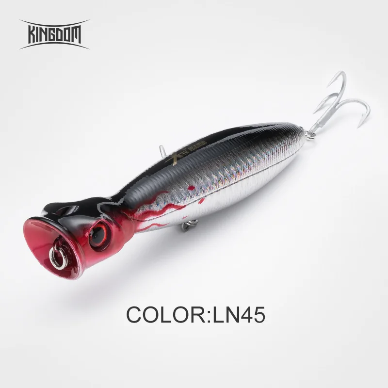 Kingdom Big Popper Fishing Lure 80mm 110mm 130mm Topwater Seabass Fishing  Wobblers Crankbait Pesca For Bass Trout Pike Fishing - AliExpress