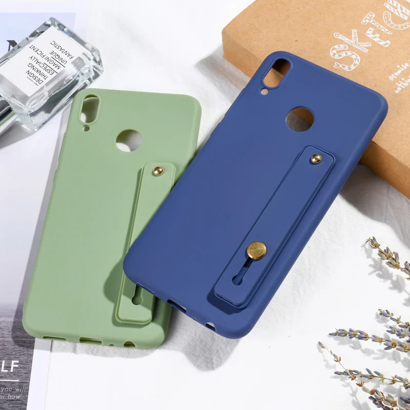 Ремешок на запястье чехол для телефона для huawei Honor 9X20 8 Pro 8X 7X 6X кольцо-подставка с силиконовый чехол s для huawei Honor 20 8S 8A V20 8C 10 6A 9