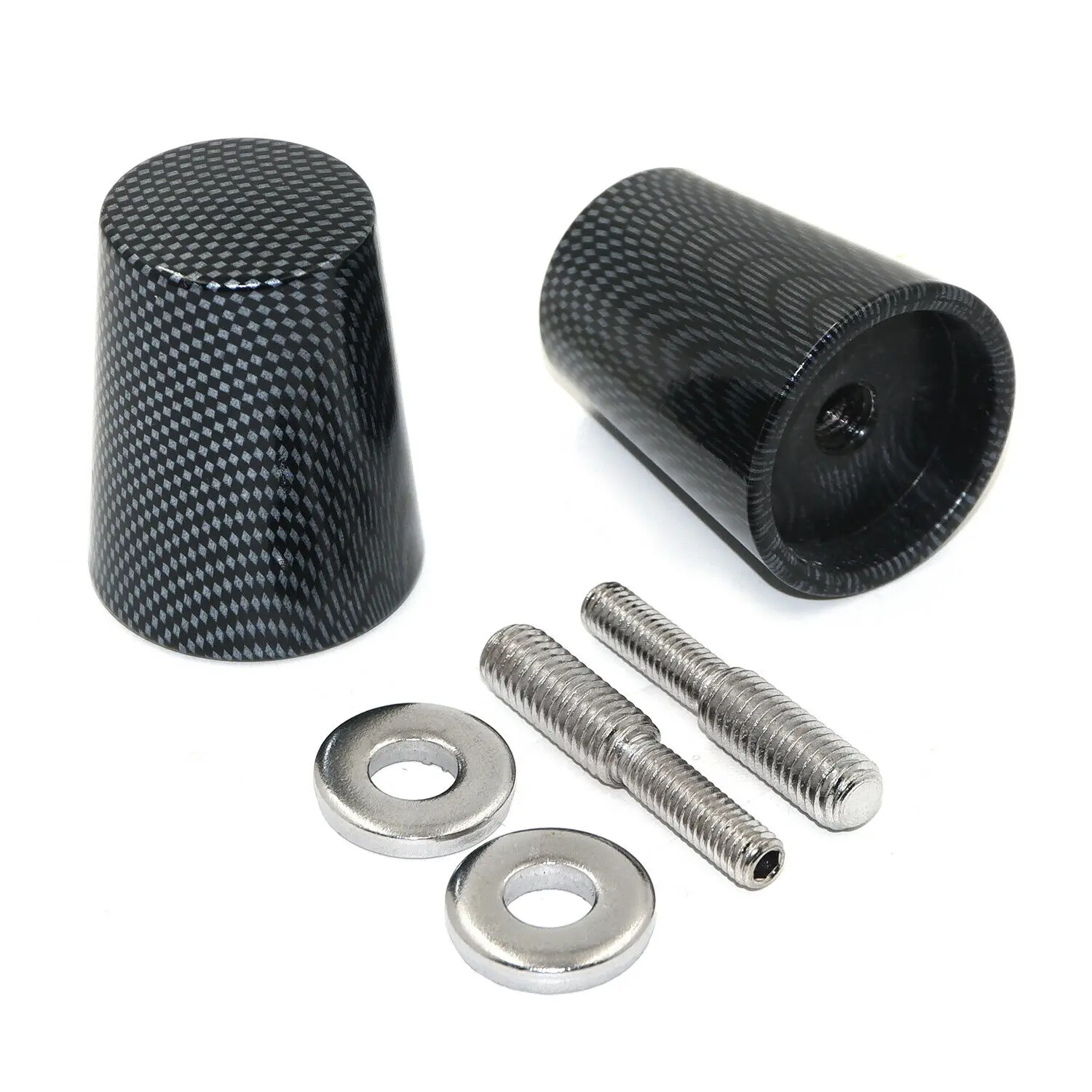 1Set Handle Bar Ends Carbon Style for Suzuki Gsxr 750 1996-2006 Yamaha R1 1998-2007 Aftermarket Free Shipping Motorcycle Parts |