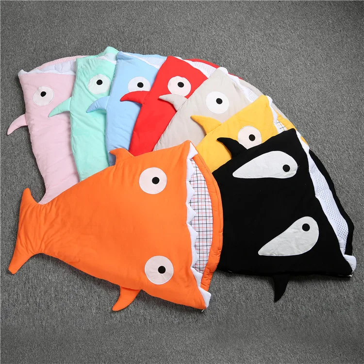 LOOZYKIT Infant Sleeping Bag Shark Shape Sleeping Bag Cartoon Anti- Autumn and Winter Newborn Baby Cotton Creative Gifts