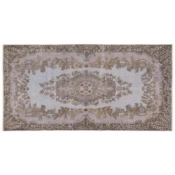 

Handmade Blue Vintage Overdyed Turkish Area Rug 110x214 Cm-3'7''X7'0''