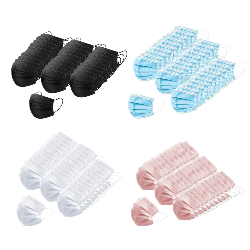 

Protective Safety Mask 50x Kid's Disposable Mouth Mask Anti-dust Mouth-muffle Filter Mask Respirator Cycling Face Mask
