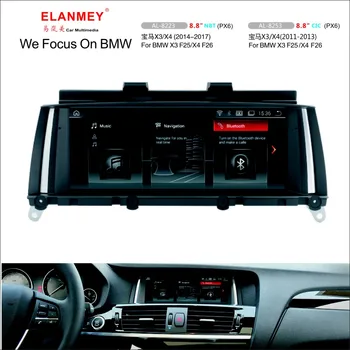 

Elanmey Car Multimedia For BMW X3 X4 F25 F26 2014 2016 head unit Android 9.0 touch screen radio navigation GPS tape recorder