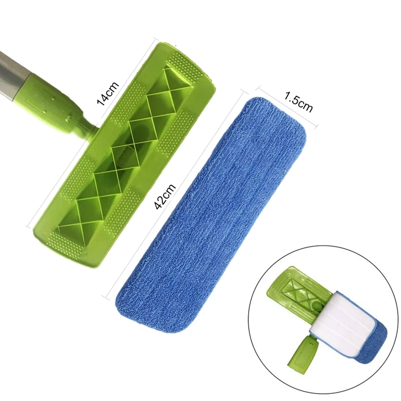 5 Pack Microfiber Mop Replacement Heads,Flat Mop Replacement Cloth,for Wet Dry Mops,Blue