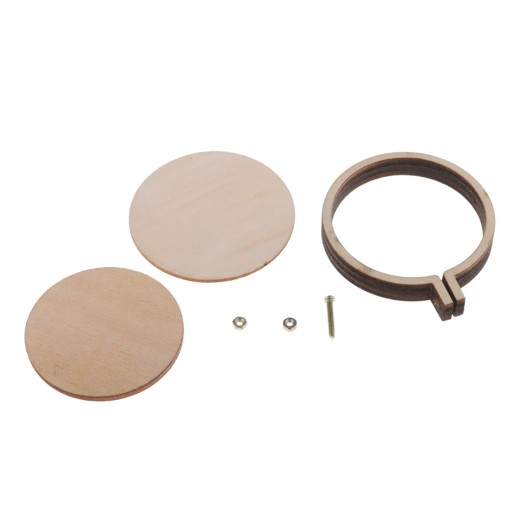 Round Mini Wooden Embroidered Hoop Frames for Crafts Accessories 44mm