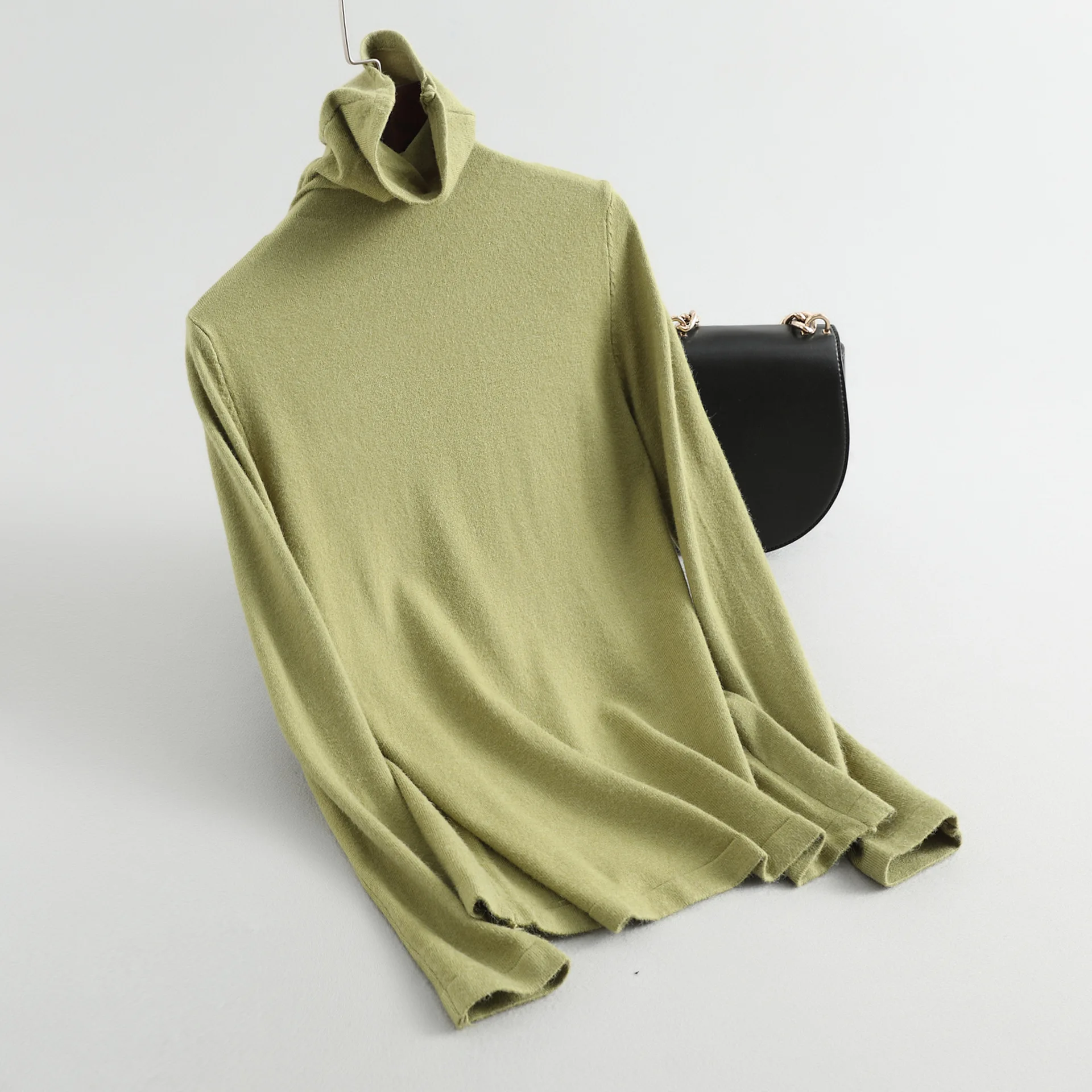

Minimalist turtleneck sweater early autumn long sleeve thin knit bottoming shirt Sweater Women turtleneck