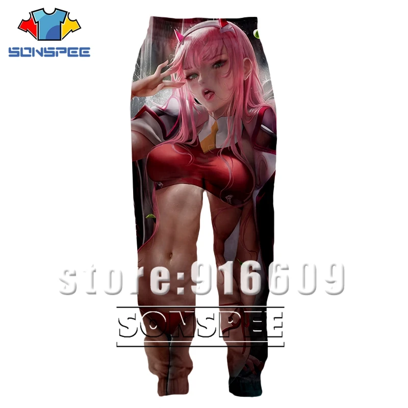 3d принт для мужчин и женщин, полная длина, модные сексуальные штаны DARLING in the FRANXX Zero two, спортивные штаны Harajuku, панковские штаны, аниме, штаны для бега - Цвет: 20