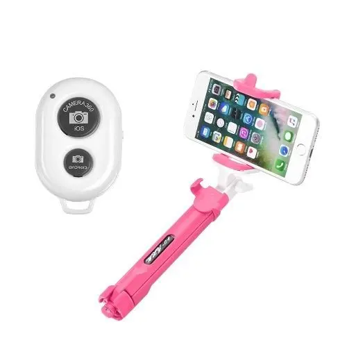 Stick selfie tripod bluetooth pink for HiSense Infinity H20 | Мобильные телефоны и аксессуары