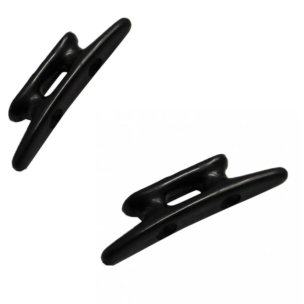 2pcs Boat Dock Cleat 3 inch 75mm Heavy Duty Nylon Cleats Black