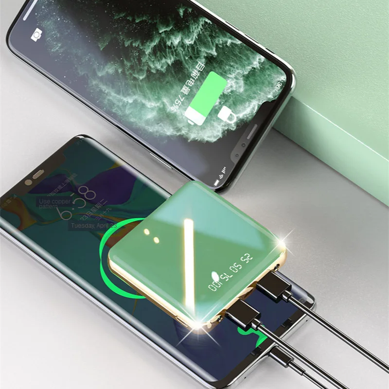 best power bank for mobile 30000mAh Mini Power Bank with Cable Power Bank LED Flashlight Power Display Portable Charger for Android and Apple Fast charging charging bank